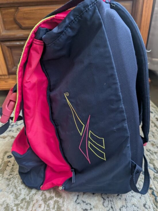 Reebok Vintage 90s Retro Backpack Neon Pink Yellow Blue main image 9